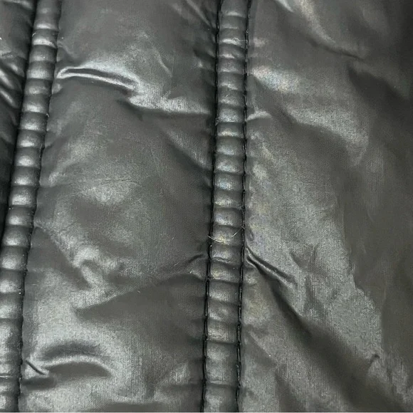 Laundry by Shelli Segal Moto Biker Jacket Black Puffer Goth Grunge Rock Emo M - Picture 10 of 11